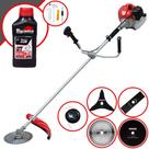 Roçadeira Multifuncional Anmax CG430P-TB À Gasolina 43cc 2HP 9.000rpm Com Carretel de Nylon, Lâmina Facão, Lâmina 3 Pontas, Lâmina 40 Dentes de Vídea, Lâmina 80 Dentes + ÓLEO TOYAMA FG50 2 TEMPOS