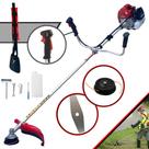 Roçadeira Multifuncional Kawashima BCJ521-L À Gasolina Motor 2 Tempos 52cc 2,5HP de Potência 10.000rpm Podador de Grama Completo Para Todos os Tipos de Trabalho Com Lâmina Facão + Carretel de Nylon