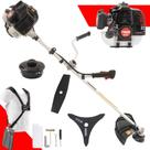 Roçadeira Multifuncional Kawashima KW52-LE À Gasolina 52cc Motor 2 Tempos 2,5HP de Potência 10.000rpm Alta Performance e Potência Completa Com Cabeçote de Nylon + Lâmina 2 Pontas + Lâmina 3 Pontas