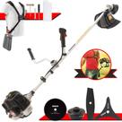 Roçadeira Multifuncional Kawashima KW52LE À Gasolina 52cc Motor 2 Tempos 2,5HP de Potência 10.000rpm Roçadeira Lateral Completa Com Carretel Nylon + Lâmina 2 Pontas + Lâmina 3 Pontas + Lâmina Circular Roçadeira Multifuncional Kawashima KW52LE À Gasolina 52cc Motor 2 Tempos 2,5HP de Potência 10.000rpm Roçadeira Lateral Completa Com Carretel Nylon + Lâmina 2 Pontas + Lâmina 3 Pontas + Lâmina Circular