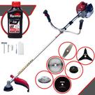 Roçadeira Multifuncional Lateral À Gasolina Kawashima BCJ431-L 43cc 1,7HP de Potência 10.000rpm Completa Com Carretel de Nylon e Faca 2 Pontas + 3 Lâminas EXTRA + Escova de Aço + ÓLEO TOYAMA 2 Tempos