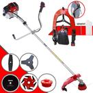 Roçadeira Multifuncional Lateral Toyama RT43L À Gasolina 2T 1,7HP 43cc 10.000rpm + Kit Extra de Lâmina 3 Pontas, Lâmina 6 Pontas e Lâmina 80 Dentes