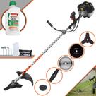 Roçadeira Multifuncional Terra GRH-430 À Gasolina 43cc 1,7HP 6.500rpm Completa Com Carretel de Nylon e Faca 3 Pontas + EXTRA Faca 2 Pontas, Faca 40 Dentes de Vídea, Faca 80 Dentes + ÓLEO STIHL 2T
