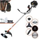 Roçadeira Multifuncional Terra GRH-520 À Gasolina Motor 2T 52cc 2,5HP 6.500rpm Com Lâmina Facão + Lâmina 3 Pontas + Lâmina 40 Dentes de Vídea + Lâmina 80 Dentes + Escova de Aço Circular 38 Cerdas