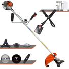 Roçadeira Multifuncional Vulcan VR330P À Gasolina 33cc 1,2HP Multifuncional Com Carretel de Nylon + Lâmina Facão + Lâmina 3 Pontas + Lâmina Disco 40 Dentes + Lâmina Disco 80 Dentes + Escova de Aço