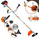 Roçadeira Multifuncional Vulcan VR430-S À Gasolina Motor 2 Tempos 43cc 1,7HP de Potência 10.000rpm Completa Com Carretel de Nylon e Lâmina Facão + EXTRA Lâmina 3 Pontas e Lâmina 40 Dentes de Vídea