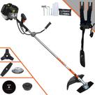 Roçadeira Multifunções À Gasolina Terra GRH520 Motor 2T 52cc 2,5HP Alta Rotação e Potência Com Carretel de Nylon e Lâmina Facão + Kit Extra Lâmina 3 Pontas, Lâmina 80 Dentes e Escova de Aço Circular Roçadeira Multifunções À Gasolina Terra GRH520 Motor 2T 52cc 2,5HP Alta Rotação e Potência Com Carretel de Nylon e Lâmina Facão + Kit Extra Lâmina 3 Pontas, Lâmina 80 Dentes e Escova de Aço Circular
