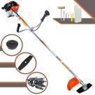Roçadeira Multifunções À Gasolina Vulcan VR430-S 43cc 1,7HP Alta Rotação e Potência Cortador de Grama Completo Para Todos os Tipos de Trabalho Com Carretel Nylon e Faca 2 Pontas + Enxada Rotativa