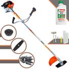 Roçadeira Multifunções À Gasolina Vulcan VR430-S 43cc 1,7HP Alta Rotação e Potência Cortador de Grama Para Todos os Tipos de Trabalho Com Carretel Nylon e Faca 2 Pontas + Enxada Rotativa + ÓLEO STIHL