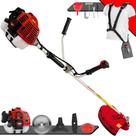 Roçadeira Multifunções Kawashima KW43L À Gasolina 2 Tempos 43cc 1,7HP de Potência Alta Rotação e Performance Completa Com Carretel de Nylon e Lâmina 3 Pontas + Lâmina Facão + Disco 40 Dentes Vídea