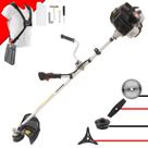 Roçadeira Multifunções Kawashima KW43LE À Gasolina 2 Tempos 43cc 1,7HP de Potência Alta Rotação e Performance Completa Com Carretel de Nylon e Lâmina 3 Pontas + Lâmina Facão + Disco 40 Dentes Vídea
