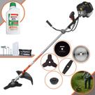 Roçadeira Multifunções Profissional À Gasolina Terra GRH430 43cc 1,7HP de Potência 6.500rpm Completa Com Carretel de Nylon e Faca 3 Pontas + 3 Lâminas EXTRA + Escova de Aço + ÓLEO STIHL 8017 2 TEMPOS