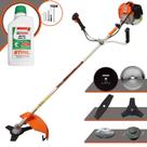 Roçadeira Multifunções Profissional À Gasolina Vulcan VR620H 62cc 3HP de Potência 12.500rpm Completa Com Carretel de Nylon e Faca 3 Pontas + 3 Lâminas EXTRA + Escova de Aço + ÓLEO STIHL 8017 2 TEMPOS