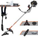 Roçadeira Multifunções Terra GRH430 À Gasolina 2 Tempos 43cc 1,7HP de Potência Alta Rotação e Performance Completa Com Carretel de Nylon e Lâmina 3 Pontas + Lâmina 2 Pontas + Escova Circular de Aço
