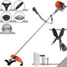 Roçadeira Podador de Grama À Gasolina Tekna RL520AC-G2 52cc 2HP 13.000rpm + Lâmina 2 Pontas + Lâmina 40 Dentes de Vídea + Escova de Aço 38 Cerdas