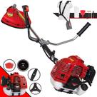 Roçadeira Podador de Grama Kawashima KW52-L À Gasolina Motor 2 Tempos 52cc 2,5HP de Potência Alta Rotação e Performance Completa C/ Carretel Nylon e Lâmina 3 Pontas + Lâmina 2 Pontas + Disco 80 Dentes
