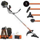 Roçadeira Podador de Grama Terra GRH-430 À Gasolina Motor 2 Tempos 43cc 1,7HP de Potência Alta Rotação e Performance Completa Com Carretel Nylon e Lâmina 3 Pontas + Lâmina 2 Pontas + Disco 80 Dentes Roçadeira Podador de Grama Terra GRH-430 À Gasolina Motor 2 Tempos 43cc 1,7HP de Potência Alta Rotação e Performance Completa Com Carretel Nylon e Lâmina 3 Pontas + Lâmina 2 Pontas + Disco 80 Dentes