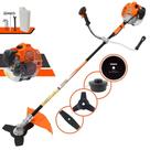 Roçadeira Podador de Grama Vulcan VR520-H À Gasolina Motor 2 Tempos 52cc 2,5HP de Potência Alta Rotação e Performance Completa Com Carretel Nylon e Lâmina 3 Pontas + Lâmina 2 Pontas + Disco 80 Dentes