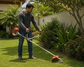 Roçadeira Potente Para Jardim Vulcan Trent Vr620h 62cc 3HP + Par de Perneiras + Oculos de Segurança com Regulagem