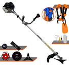 Roçadeira Profissional À Gasolina Anmax CG430B Motor 2T 43cc 1,7HP Alta Rotação e Potência Completa Com Carretel de Nylon e Lâmina Facão + Kit Extra Lâmina 3 Pontas, Lâmina 6 Pontas e Lâmina 80 Dentes