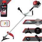 Roçadeira Profissional À Gasolina Anmax CG430P-TB 43cc 2HP de Potência 9.000rpm Com Carretel de Nylon e Faca 2 Pontas + 3 Lâminas EXTRA + Escova de Aço + ÓLEO TOYAMA 2T