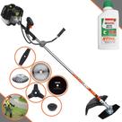 Roçadeira Profissional À Gasolina GRH-520 Terra 52cc 2,5HP de Potência Alta Rotação e Performance Máquina de Cortar Grama Multifuncional Completo Com 6 Opções de Cortes + ÓLEO STIHL 8017 2 TEMPOS