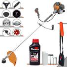 Roçadeira Profissional À Gasolina Tekna RL520P 52cc 2HP de Potência 10.000rpm Alta Performance Completa Com 8 Opções de Cortes + ÓLEO TOYAMA 2T