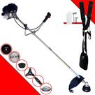 Roçadeira Profissional À Gasolina Toyama RT43L-B-25A 43cc 1,7HP 2T + Faca 2 Pontas + Faca 40 Dentes + Faca 80 Dentes + Escova Rotativa 38 Cerdas