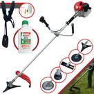 Roçadeira Profissional Anmax CG430P À Gasolina 2T 43cc 2HP de Potência 9.000rpm Completa Com Carretel de Nylon + Lâmina 2 Pontas + Lâmina 3 Pontas + Lâmina 40 Dentes + Lâmina 80 Dentes + ÓLEO STIHL