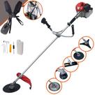 Roçadeira Profissional Anmax CG430P-TB À Gasolina 2T 43cc 2HP Multifuncional Com Carretel de Nylon + Faca 2 Pontas + Faca 3 Pontas + Faca 40 Dentes de Vídea + Faca 80 Dentes Circular