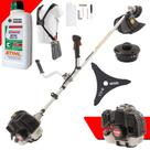 Roçadeira Profissional Com ÓLEO STIHL KW43-LE Série E Kawashima Á Gasolina 2T 43cc 1,7HP de Alta Potência e Performance Com Cabeçote Nylon e Lâmina de Corte de 3 Pontas