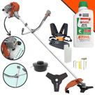 Roçadeira Profissional Com ÓLEO STIHL RL520AC-G2 Tekna Á Gasolina 2T 52cc 2HP de Potência Robusta e de Alta Performance Com Partida Leve e Fácil Modelo Completo Com Lâmina 3 Pontas e Cabeçote Nylon