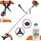 Roçadeira Profissional Com ÓLEO STIHL RL520ACN-TK Tekna Á Gasolina Motor 2 Tempos 52 Cilindradas Alta Potência 2HP Alta Rotação 9000rpm Com Cabeçote Fio Nylon e Lâmina 3 Pontas
