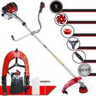 Roçadeira Profissional Com Sistema Antivibração À Gasolina Motor 2T Toyama RT52L 2T 52cc 2HP 10.000rpm Completa Multifuncional Com 6 Opções de Cortes