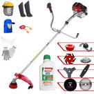 Roçadeira Profissional Com Sistema Antivibração À Gasolina Toyama RT43L 43cc 1,7HP 10000rpm Completa Com 8 Opções de Cortes + EPI + ÓLEO STIHL 8017 2T