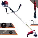 Roçadeira Profissional Completa Kawashima BCJ521-L À Gasolina 2T 52cc 2,5HP Alta Rotação e Potência Multifunções Com Carretel de Nylon e Lâmina Facão + Kit Extra Lâmina 3 Pontas e Lâmina 80 Dentes