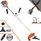 Roçadeira Profissional Completa Vulcan VR430P 43cc 1,7HP Máquina de Corta Grama Para Todos os Tipos de Trabalho C/ Guidão Antivibração Lâmina Facão + Lâmina 3 Pontas + Lâmina 40 Dentes + Escova de Aço