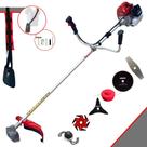 Roçadeira Profissional Kawashima BCJ620-L À Gasolina 2T 62cc 3HP 10.000rpm Para Todos os Tipos de Trabalho Com Lâmina Facão + Lâmina 3 Pontas + Lâmina 6 Pontas + Lâmina 80 Dentes + Carretel + Trimmer