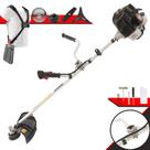 Roçadeira Profissional Kawashima KW43LE À Gasolina Motor 2 Tempos 43cc 1,7HP de Potência 10.000rpm Completa Para Todos os Tipos de Trabalho Com Lâmina Facão + Lâmina 3 Pontas + Lâmina 40 Dentes Vídea