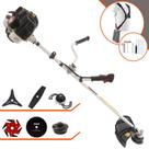 Roçadeira Profissional Kawashima KW52-LE À Gasolina 2T 52cc 2,5HP 10.000rpm Aparador Completo 6 Em 1 Com Carretel Nylon + Lâmina Facão + Lâmina 3 Pontas + Lâmina 6 Pontas + Lâmina 80 Dentes + Trimmer