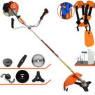 Roçadeira Profissional Lateral Vulcan VR620H À Gasolina 62cc 3HP + Faca 2 Pontas 330mm + Faca 40 Dentes 255mm + Faca 80 Dentes 255mm + Trimmer Roçadeira Profissional Lateral Vulcan VR620H À Gasolina 62cc 3HP + Faca 2 Pontas 330mm + Faca 40 Dentes 255mm + Faca 80 Dentes 255mm + Trimmer