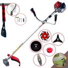 Roçadeira Profissional Multifunções Kawashima BCJ620L À Gasolina 2T 62cc 3HP de Potência 10.000rpm Completa Com Cabeçote de Nylon + Lâmina Facão + Lâmina 3 Pontas + Lâmina 6 Pontas + Lâmina 80 Dentes