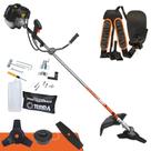 Roçadeira Profissional Multifunções Terra GRH-430 À Gasolina 2 Tempos 43cc 1,7HP de Potência Alta Rotação e Performance Com 3 Opções de Corte Carretel de Nylon + Lâmina Facão + Lâmina 3 Pontas