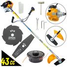 Roçadeira Profissional Para Mato Alto VR430S Vulcan á Combustão com Lâmina Facão + Disco de 8 Pontas