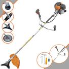 Roçadeira Profissional Tekna RL430-P À Gasolina 43cc 1,7HP 4 Em 1 Com Carretel Nylon + Lâmina 2 Pontas + Lâmina 3 Pontas + Lâmina 40 Dentes Vídea