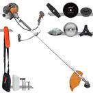 Roçadeira Profissional Tekna RL430P À Gasolina 43cc 1,7HP 10.000rpm Com Carretel e Faca 3 Pontas + Kit de 2 Facas Extras + Escova de Aço Rotativa