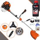 Roçadeira Profissional Terra GR520XP À Gasolina 52cc 2,5HP de Potência 6.500rpm Podador de Grama Completo Com Carretel Nylon + Lâmina 2 Pontas + Lâmina 3 Pontas + Lâmina 40 Dentes + ÓLEO TOYAMA + EPI