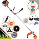 Roçadeira Profissional Terra GR520XP À Gasolina 52cc 2,5HP de Potência 6 Em 1 Com Carretel + Faca 2 Pontas + Faca 3 Pontas, Faca 40 Dentes, Faca 80 Dentes, Escova de Aço 38 Cerdas + ÓLEO STIHL + EPI