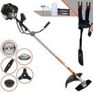 Roçadeira Profissional Terra GRH520 À Gasolina 2T 52cc 2,5HP 6.500rpm Com 5 Opções de Cortes Carretel de Nylon + Lâmina Facão + Lâmina 3 Pontas + Lâmina 40 Dentes de Vídea + Escova de Aço Circular