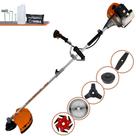 Roçadeira Profissional Terra GRHB-430 Bipartido À Gasolina Motor 2T 43cc 1,7HP Multifuncional de Alta Performance Com Carretel + Faca 2 Pontas + Faca 3 Pontas + Faca 6 Pontas + Faca 40 Dentes de Vídea